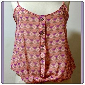 🌻💐🌺BLOUSON ABSTRACT PRINT BLOUSE …Sz M… NWOT…